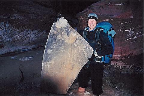 The first ice encountered in Buckskin was about 1" thick.