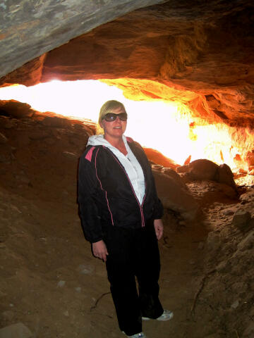 Shauna inside the Dellenbaugh Tunnel