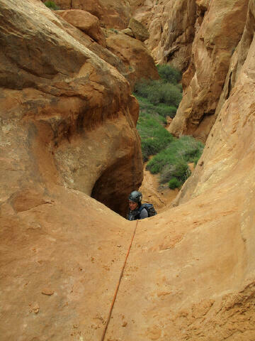 2nd rappel in MMI Canyon