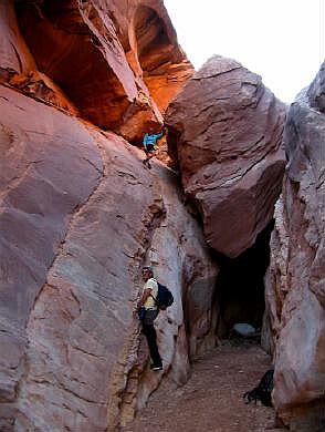 The infamous crux of Ramp Canyon