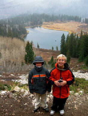 Stormy and Zak above Silver Lake