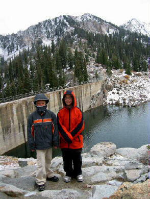 Stormy and Zak at Lake Mary Dam.