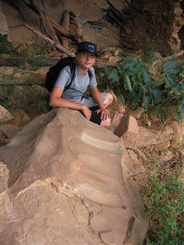 Stormy at a grinding stone.