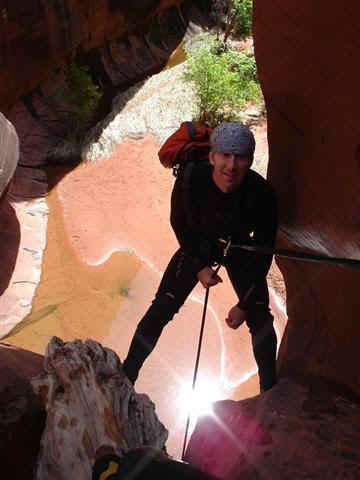 Bruce Neumann at the final rappel.