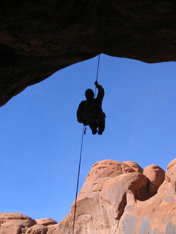 Exit Rappel - Photo by Hank Moon