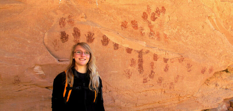 Many Hands Pictograph - Mill Creek Canyon, Moab