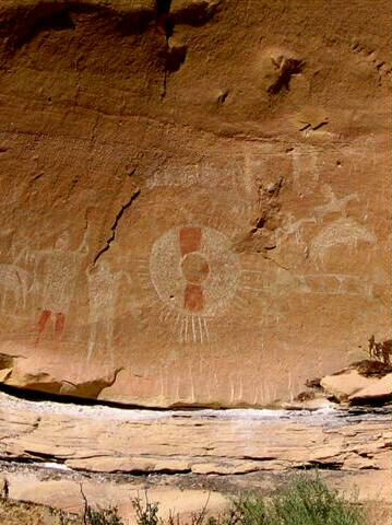 Ute historic panel in Sego Canyon