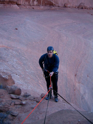 Devin Weaver at the final rappel