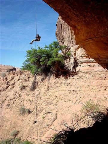 Nat Smale on the impressive final rappel.