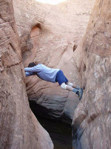 One of the manditory swims in the first section of narrows can be body stemmed by the skilled.