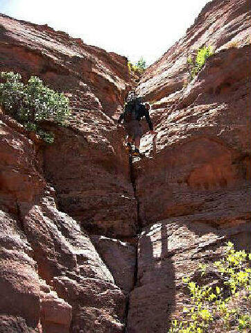 Wade Christensen Climbing the Exit Crack