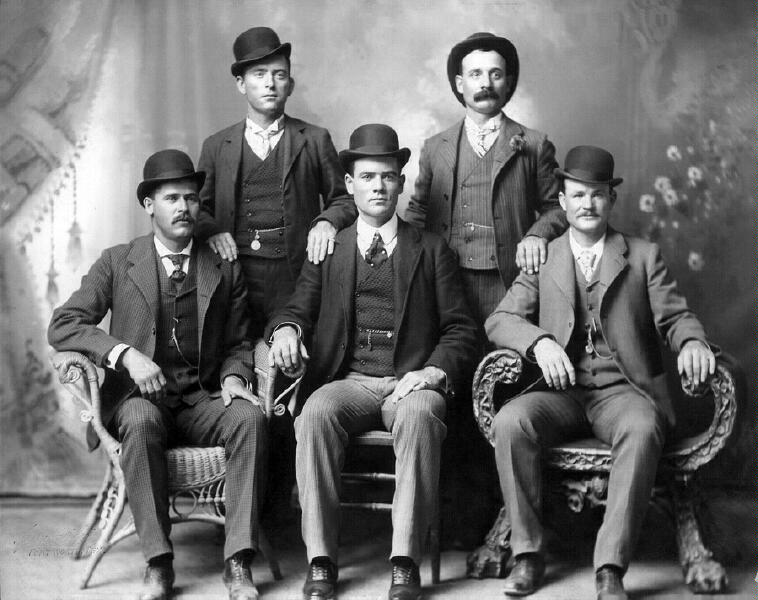 The famous Wild Bunch photograph, Fort Worth, Texas, 1900.