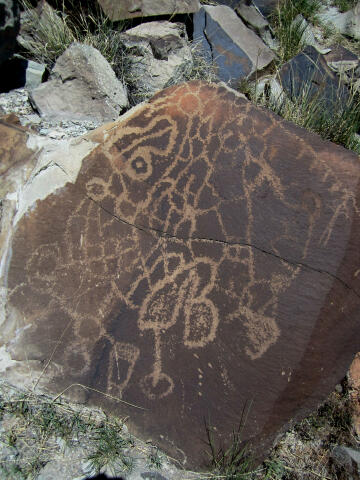 Grassy Knoll petroglyphs and ruin.