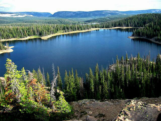 Wall Lake & Trial Lake as seen from Notch Mountain.