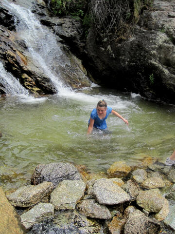 All the fun ends in a cool clear plunge pool