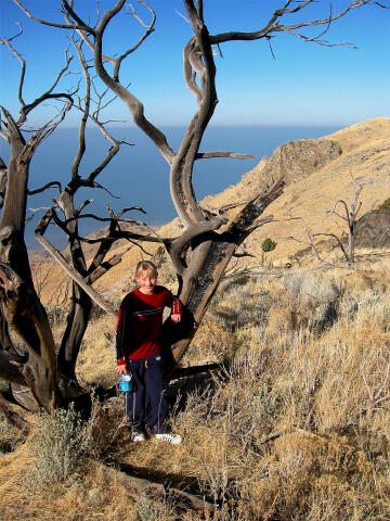 Stormy climbing Frary Peak