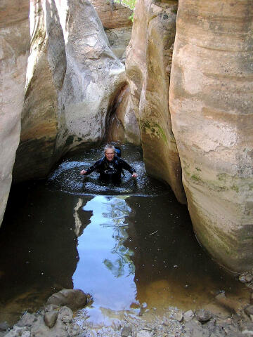 Wading through Echo Canyon