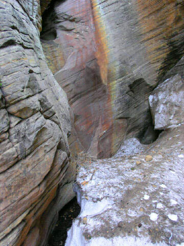 The Rainbow Wall in Telephone Canyon.